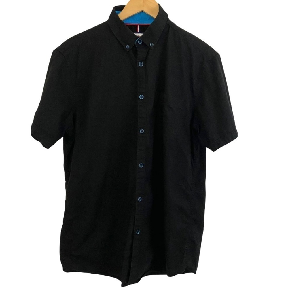 Ditch Plains by Ricky Singh Black Casual Shirt Men’s Button Down 100% Cotton L